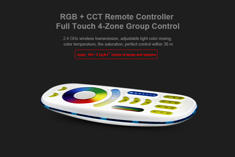 2.4GHz 4 Zone RGB+CCT Remote Controller - Click Image to Close